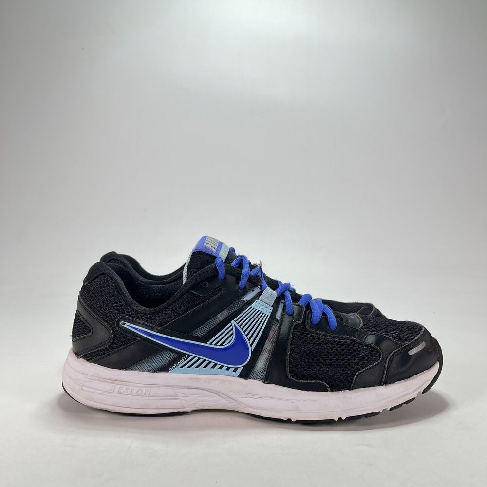 Nike Dart 10 Black Ice Blue Lace Up Running Shoes 580428-001 Women's Size 9.5